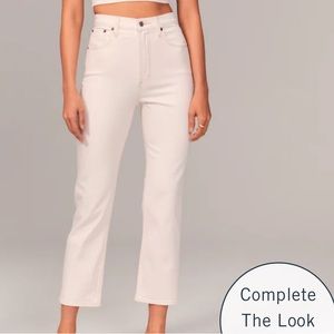 Abercrombie & Fitch High Rise Ankle Straight Jeans